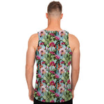 Vintage Cactus And Flower Print Men's Tank Top