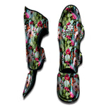 Vintage Cactus And Flower Print Muay Thai Shin Guard