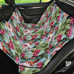 Vintage Cactus And Flower Print Pet Car Back Seat Cover
