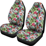 Vintage Cactus And Flower Print Universal Fit Car Seat Covers