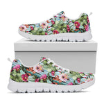 Vintage Cactus And Flower Print White Sneakers