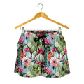 Vintage Cactus And Flower Print Women's Shorts