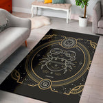 Vintage Cancer Zodiac Sign Print Area Rug