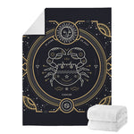 Vintage Cancer Zodiac Sign Print Blanket