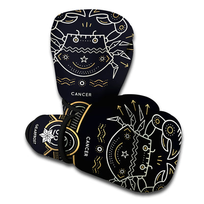 Vintage Cancer Zodiac Sign Print Boxing Gloves