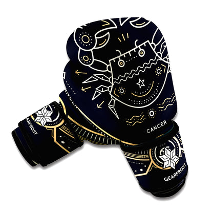 Vintage Cancer Zodiac Sign Print Boxing Gloves