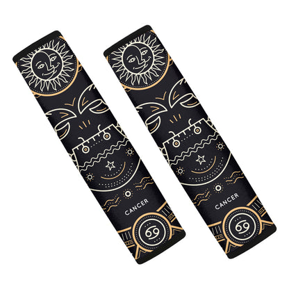 Vintage Cancer Zodiac Sign Print Car Seat Belt Covers