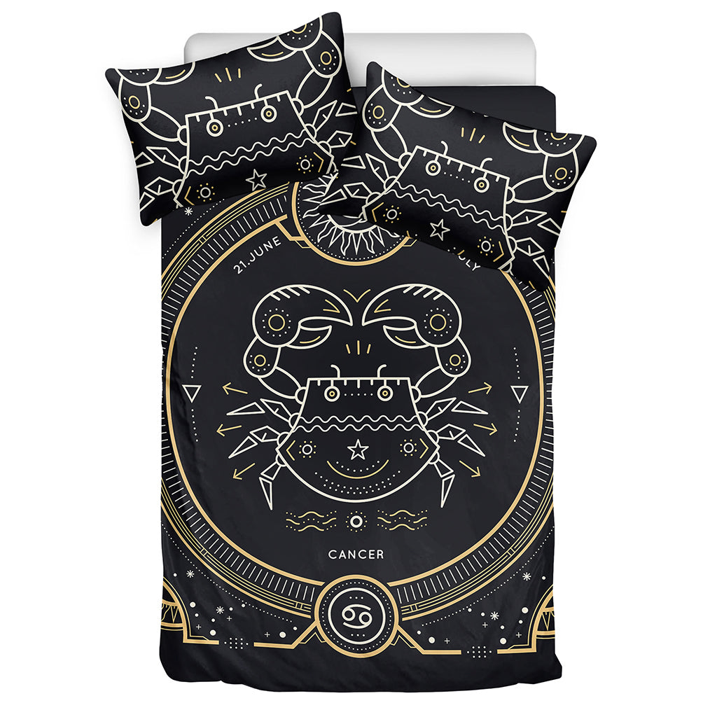 Vintage Cancer Zodiac Sign Print Duvet Cover Bedding Set