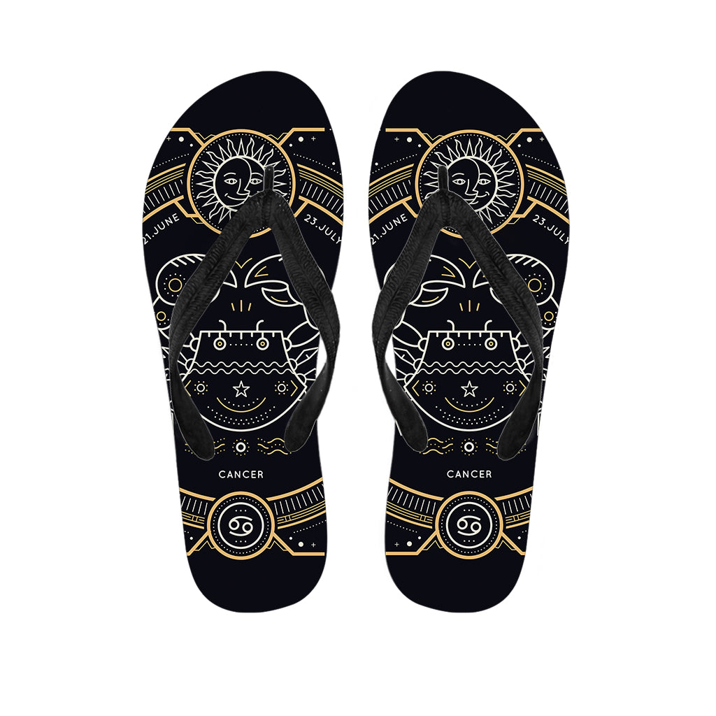 Vintage Cancer Zodiac Sign Print Flip Flops