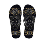 Vintage Cancer Zodiac Sign Print Flip Flops