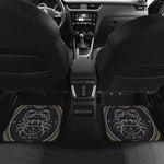 Vintage Cancer Zodiac Sign Print Front and Back Car Floor Mats