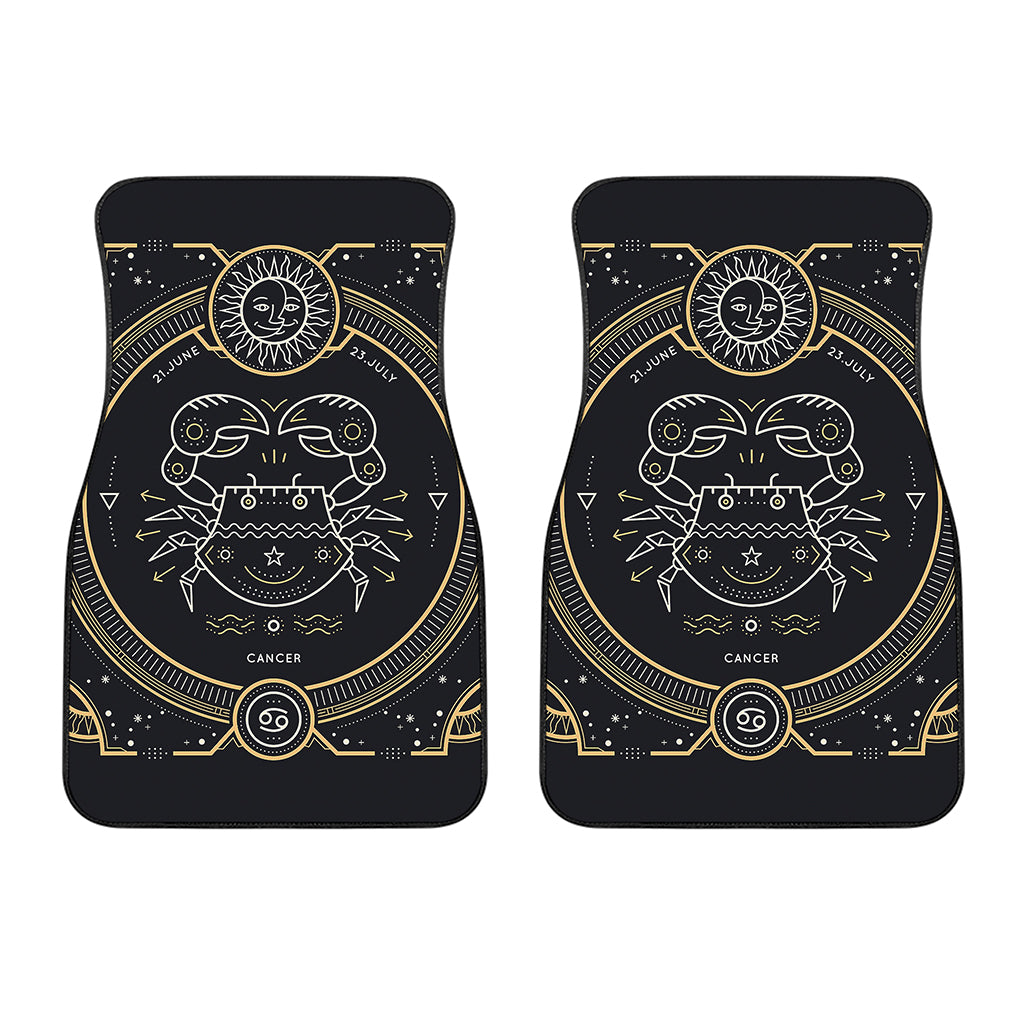 Vintage Cancer Zodiac Sign Print Front Car Floor Mats