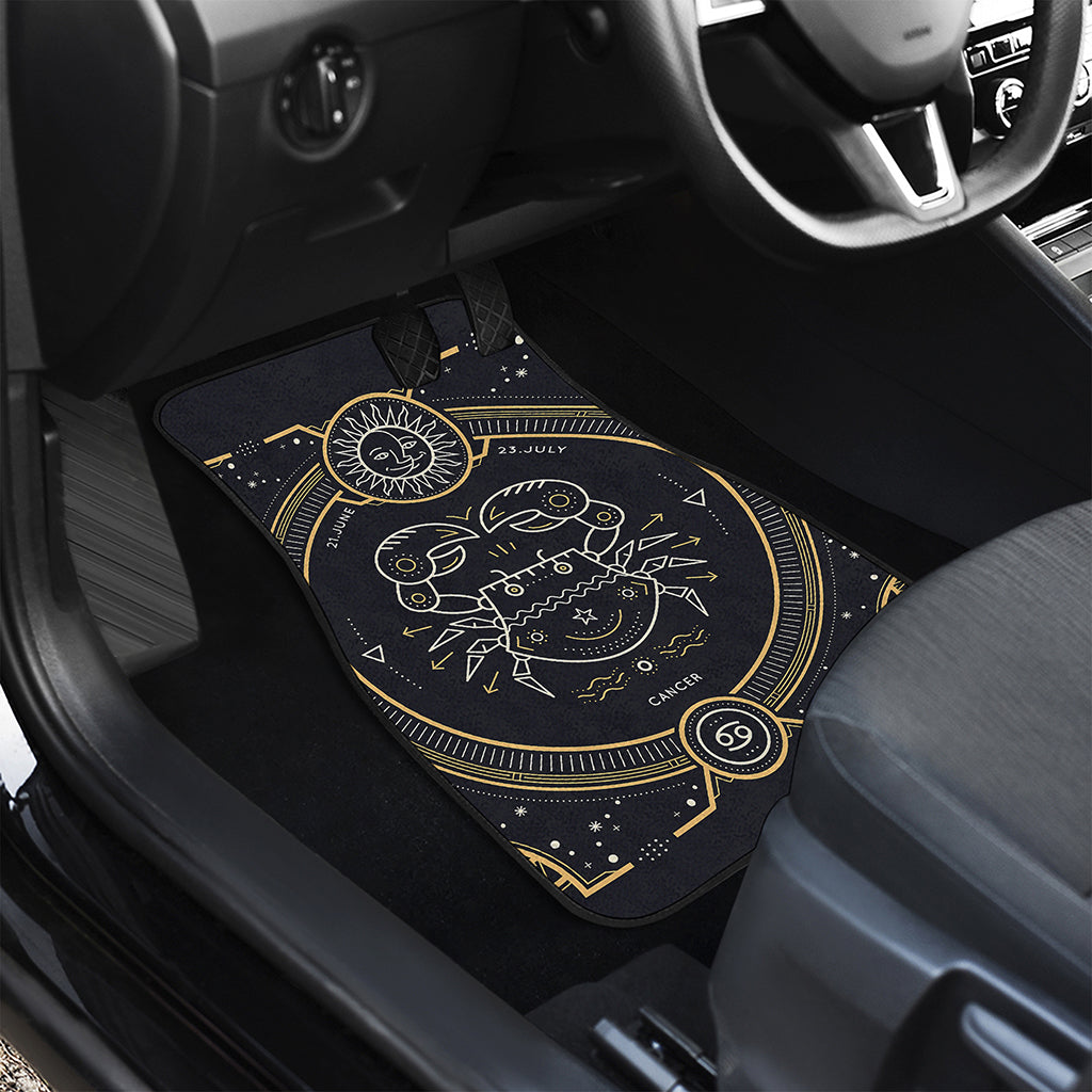 Vintage Cancer Zodiac Sign Print Front Car Floor Mats