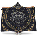 Vintage Cancer Zodiac Sign Print Hooded Blanket