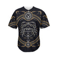 Vintage Cancer Zodiac Sign Print Men's Baseball Jersey
