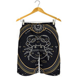 Vintage Cancer Zodiac Sign Print Men's Shorts