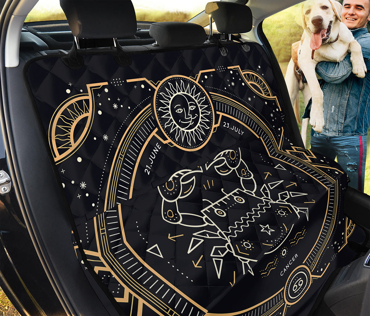Vintage Cancer Zodiac Sign Print Pet Car Back Seat Cover