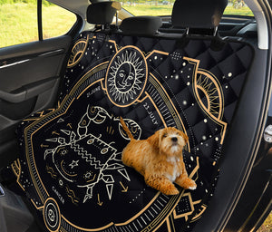 Vintage Cancer Zodiac Sign Print Pet Car Back Seat Cover