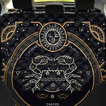 Vintage Cancer Zodiac Sign Print Pet Car Back Seat Cover