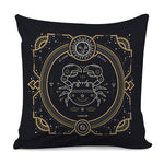 Vintage Cancer Zodiac Sign Print Pillow Cover