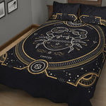 Vintage Cancer Zodiac Sign Print Quilt Bed Set