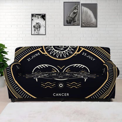 Vintage Cancer Zodiac Sign Print Sofa Cover