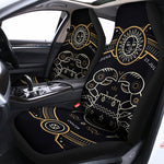 Vintage Cancer Zodiac Sign Print Universal Fit Car Seat Covers