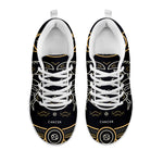 Vintage Cancer Zodiac Sign Print White Sneakers