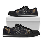 Vintage Capricorn Zodiac Sign Print Black Low Top Shoes 