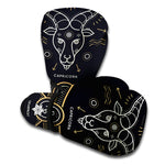 Vintage Capricorn Zodiac Sign Print Boxing Gloves