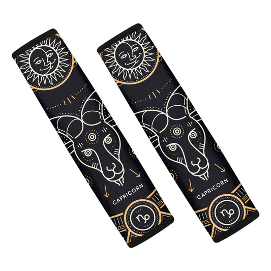 Vintage Capricorn Zodiac Sign Print Car Seat Belt Covers