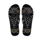 Vintage Capricorn Zodiac Sign Print Flip Flops