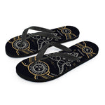 Vintage Capricorn Zodiac Sign Print Flip Flops
