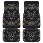 Vintage Capricorn Zodiac Sign Print Front and Back Car Floor Mats