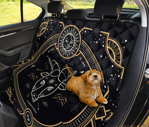 Vintage Capricorn Zodiac Sign Print Pet Car Back Seat Cover