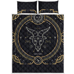 Vintage Capricorn Zodiac Sign Print Quilt Bed Set