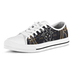 Vintage Capricorn Zodiac Sign Print White Low Top Shoes