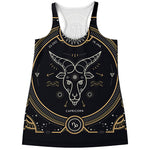Vintage Capricorn Zodiac Sign Print Women's Racerback Tank Top