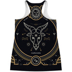 Vintage Capricorn Zodiac Sign Print Women's Racerback Tank Top