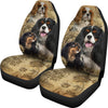 Vintage Cavalier King Charles Spaniel Universal Fit Car Seat Covers GearFrost
