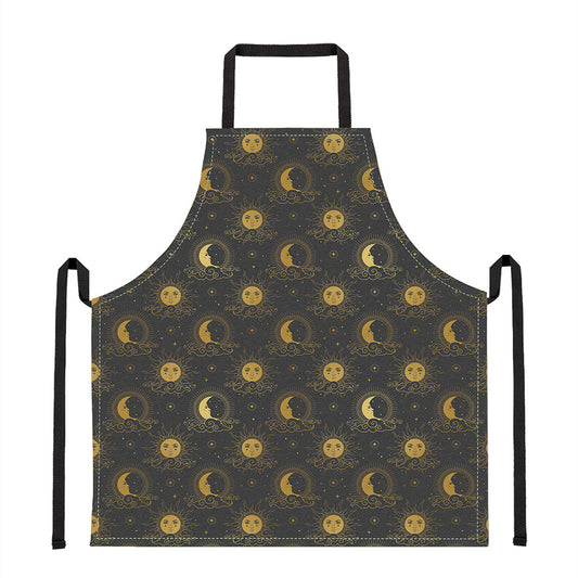 Vintage Celestial Pattern Print Apron