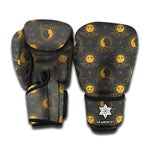 Vintage Celestial Pattern Print Boxing Gloves