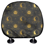 Vintage Celestial Pattern Print Car Headrest Covers