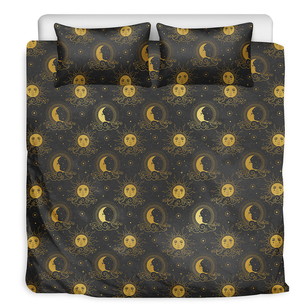 Vintage Celestial Pattern Print Duvet Cover Bedding Set