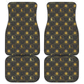 Vintage Celestial Pattern Print Front and Back Car Floor Mats