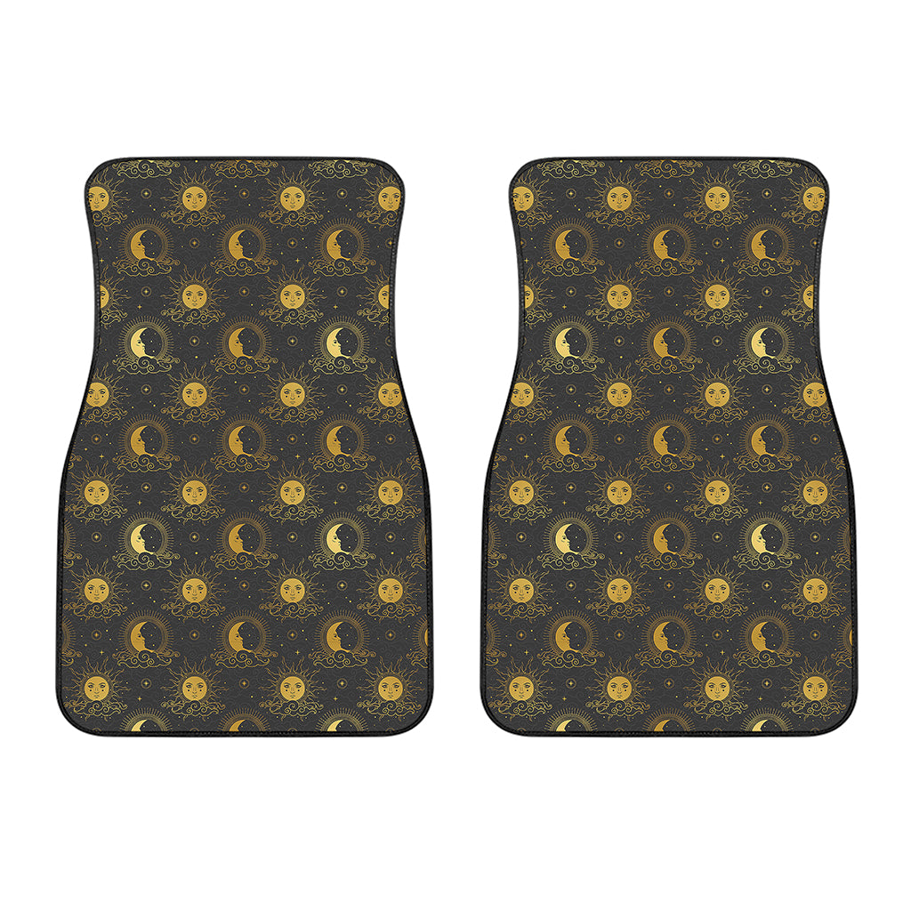 Vintage Celestial Pattern Print Front Car Floor Mats