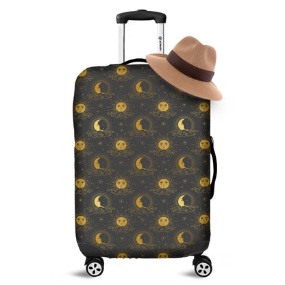 Vintage Celestial Pattern Print Luggage Cover