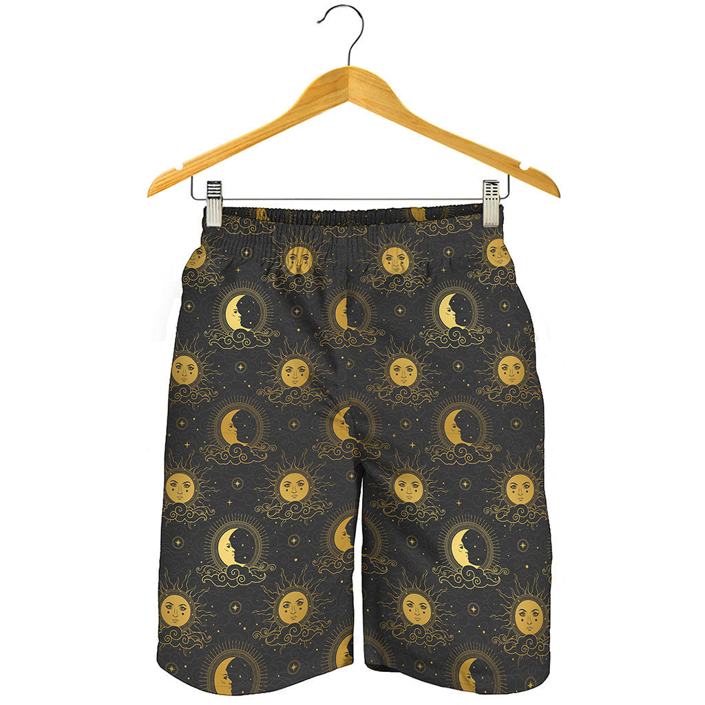 Vintage Celestial Pattern Print Men's Shorts
