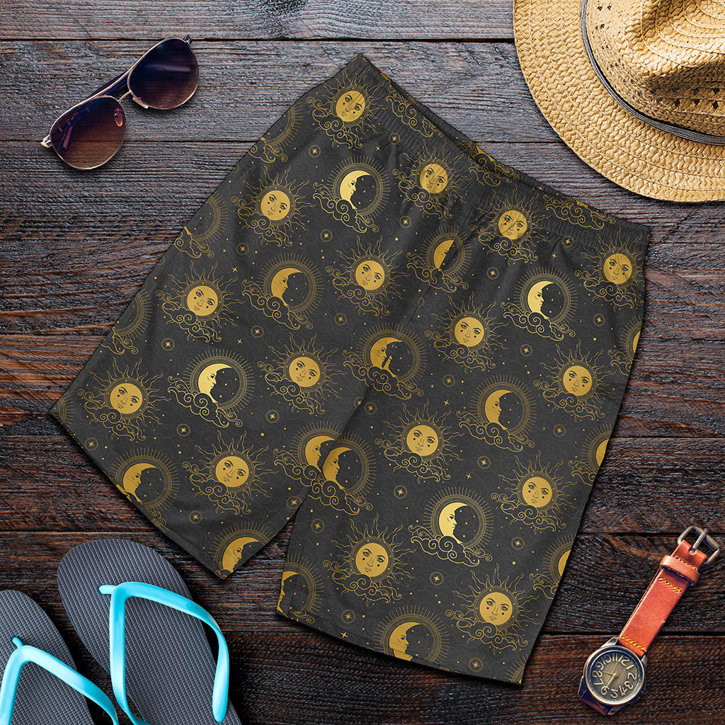 Vintage Celestial Pattern Print Men's Shorts