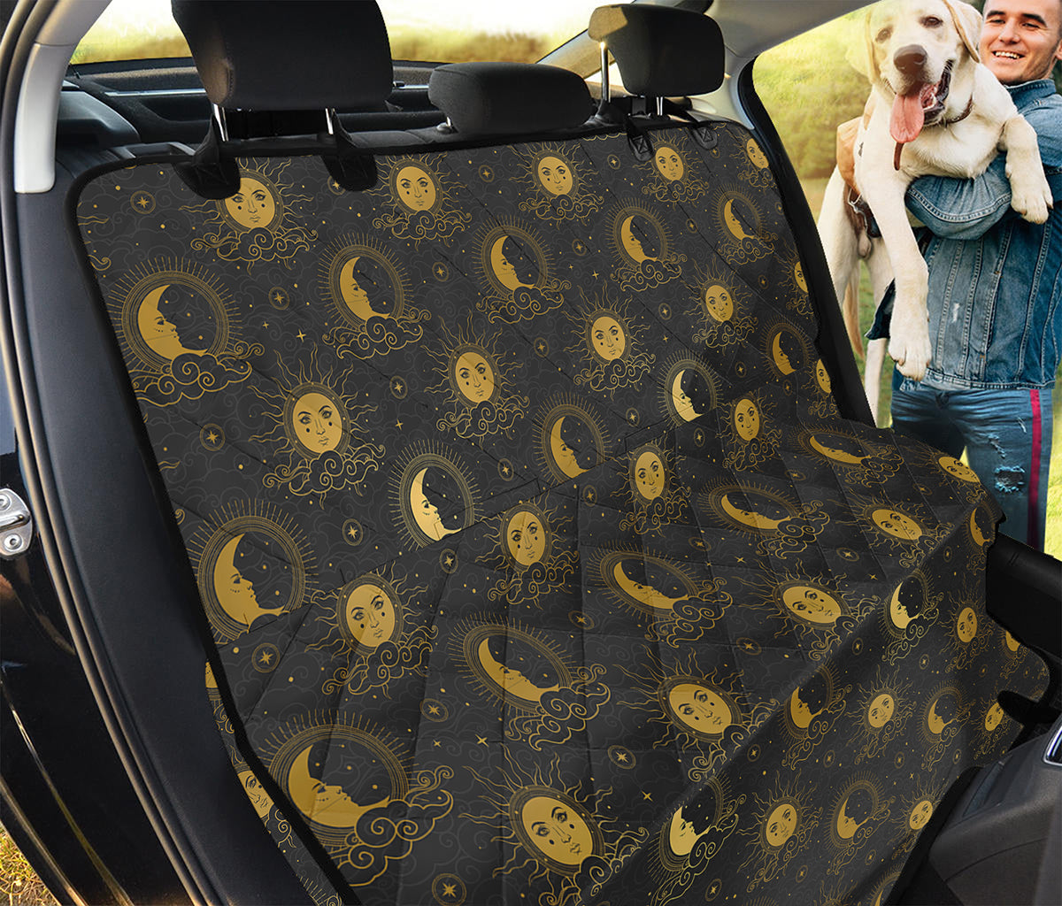 Vintage Celestial Pattern Print Pet Car Back Seat Cover